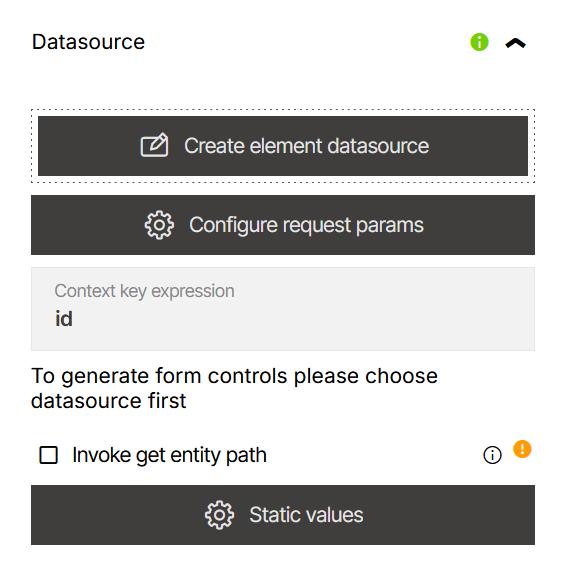 Data source property