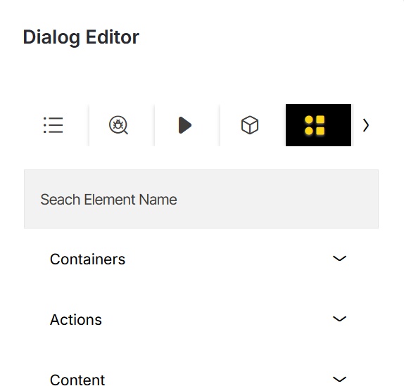 Menu library tab