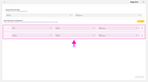 Rules for welcome page