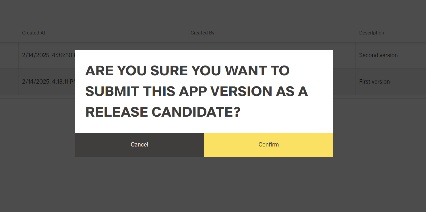Submit Release Candidate 2