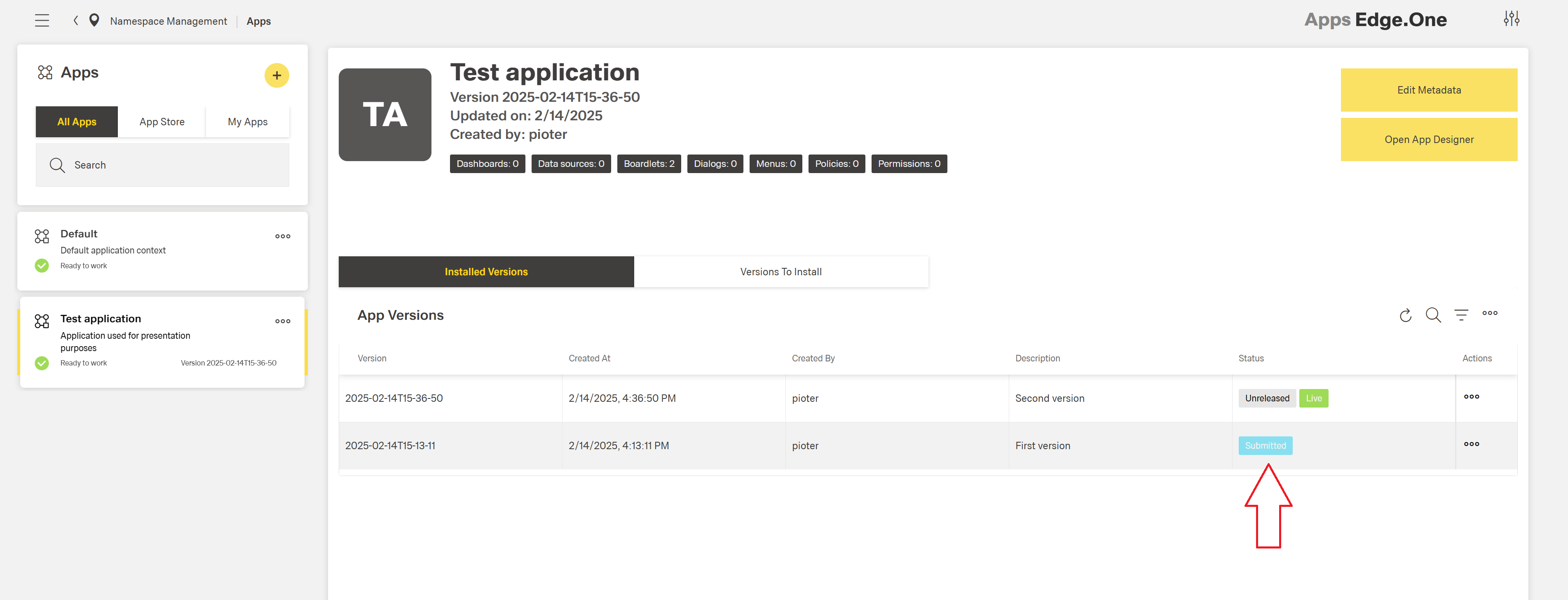 Submit Release Candidate 3