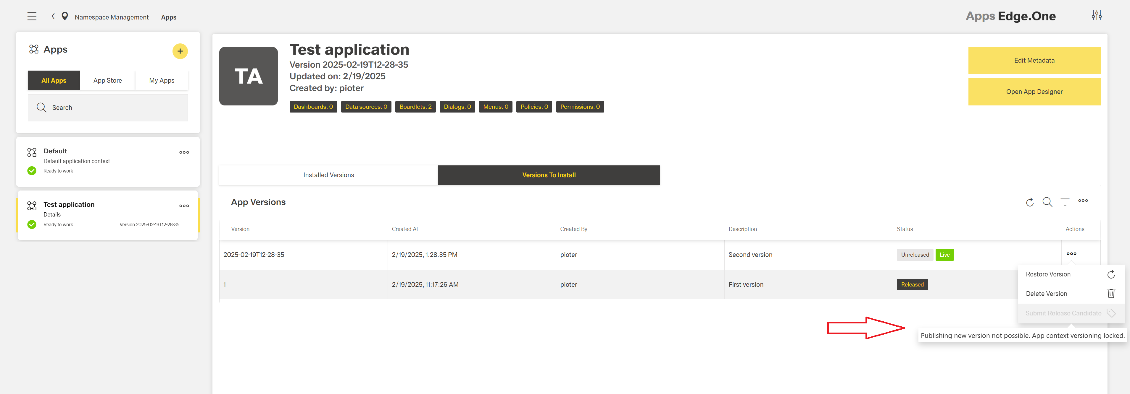 Submit Release Candidate 8