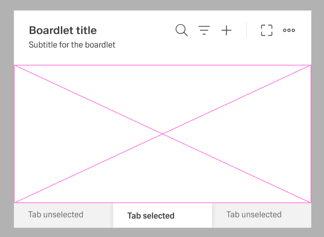 Example styling of the Boardlet Header and Footer