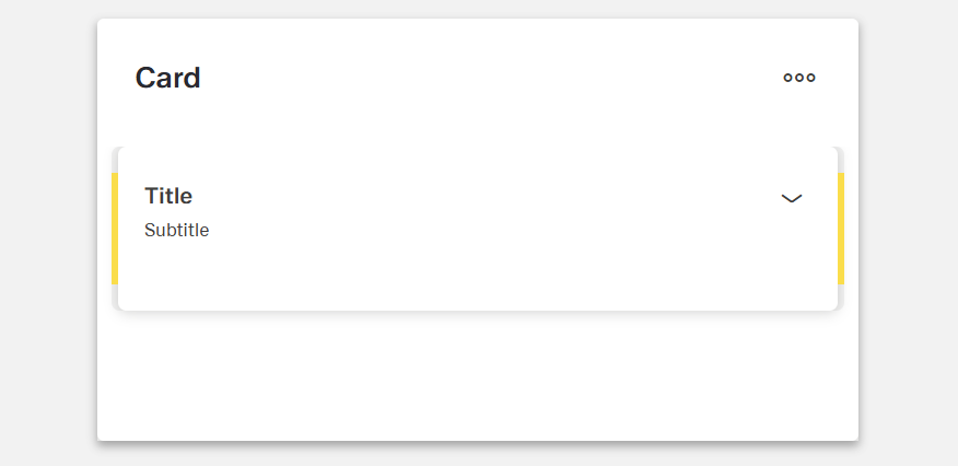 Basic structure of the card component