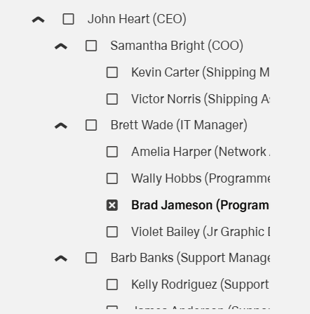 Tree View with singe selection