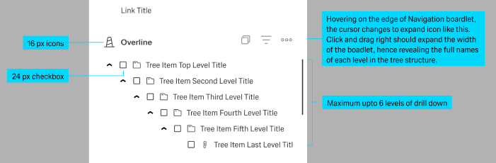 Labeld Tree View with some more information