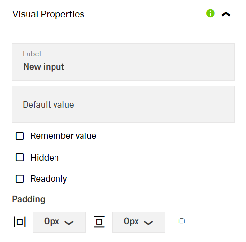 Visual Properties tab