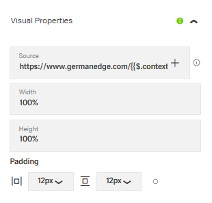 Visual Properties tab
