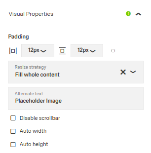 Visual Properties tab