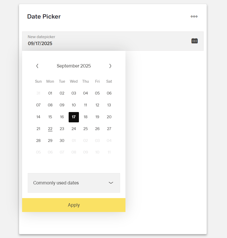 Date Picker Overview