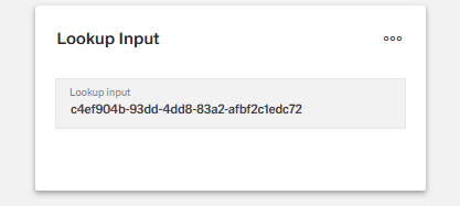Example Lookup Input
