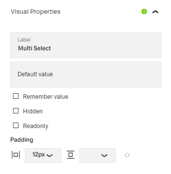 Visual Properties tab