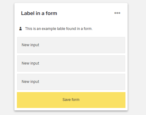 Example use of the label