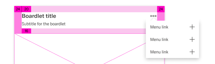 Header with spacings