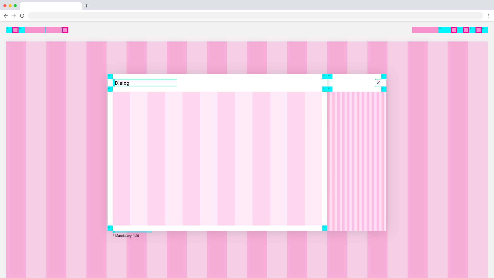 Dialog overlay structure
