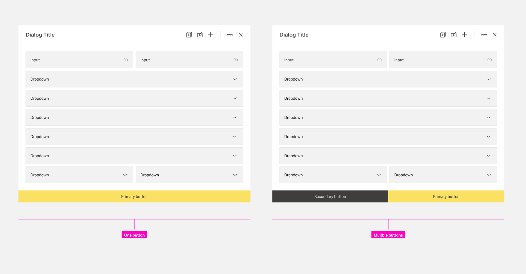 Dialog without sidebar