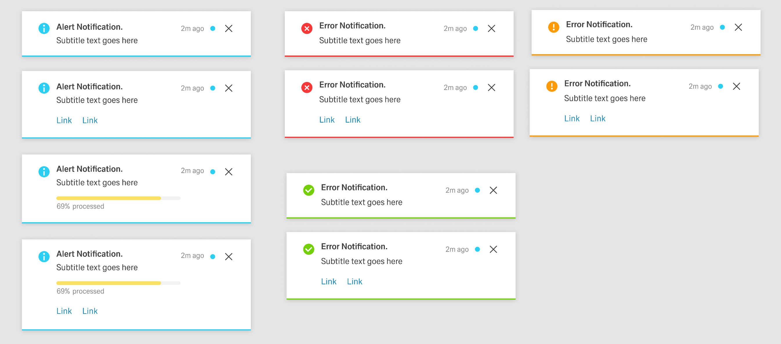Types of toast navigation