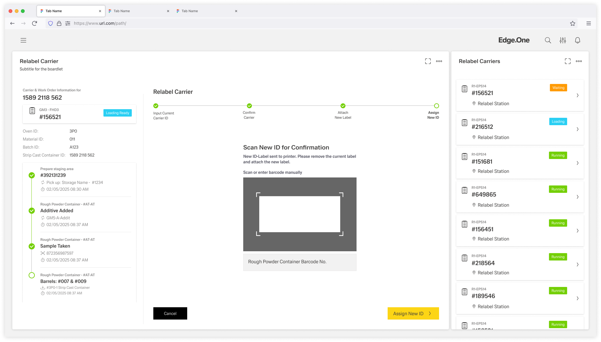Example wizard screen