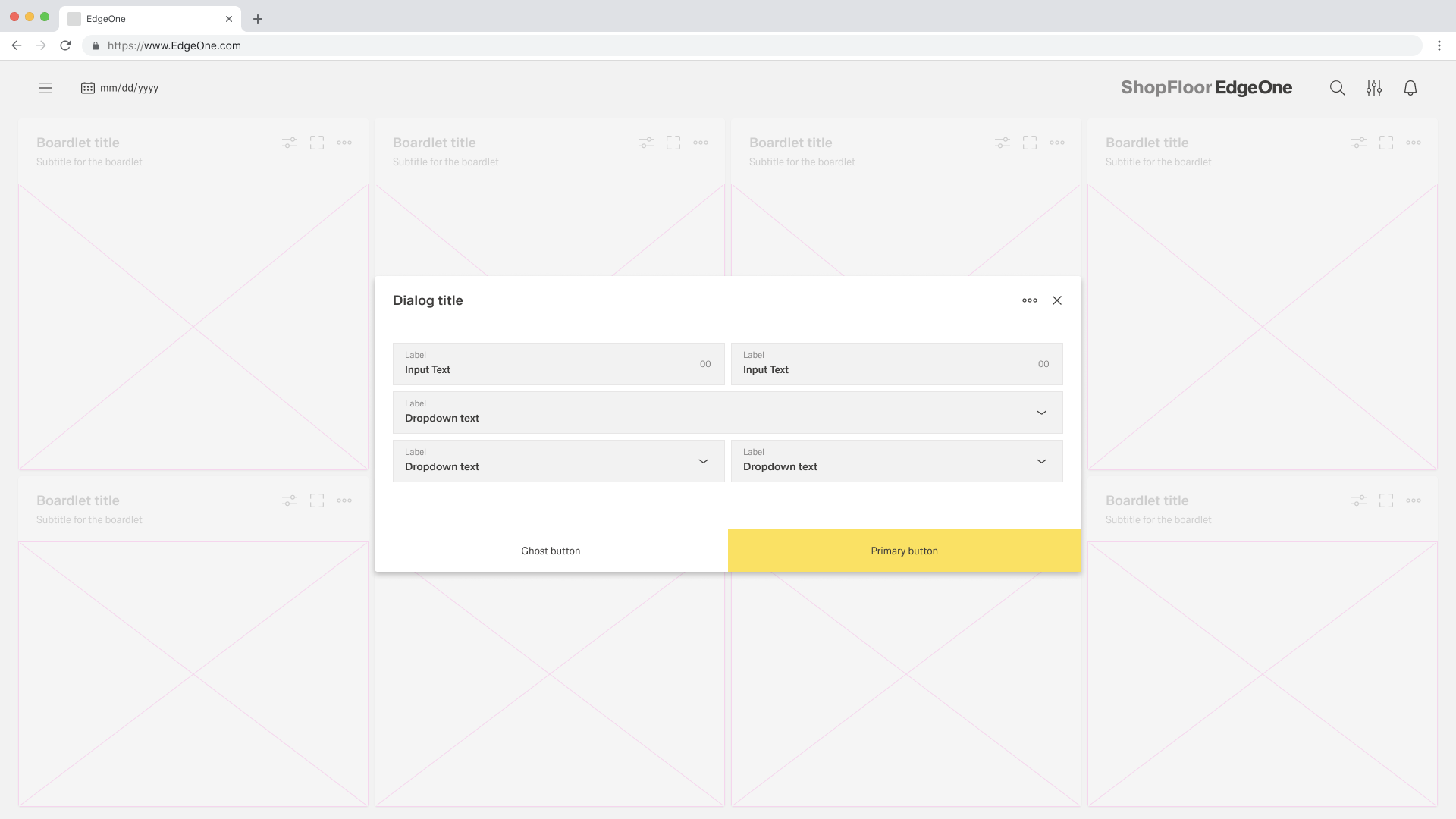 Two butonns in a modal
