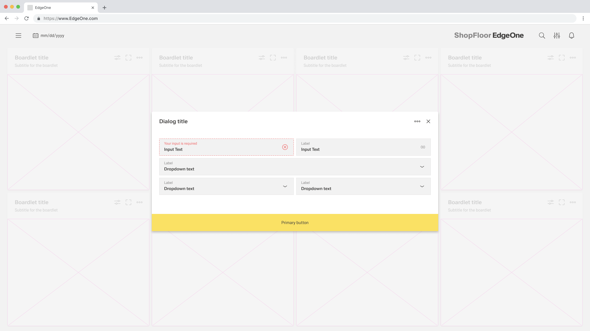 Validation in Dialogs