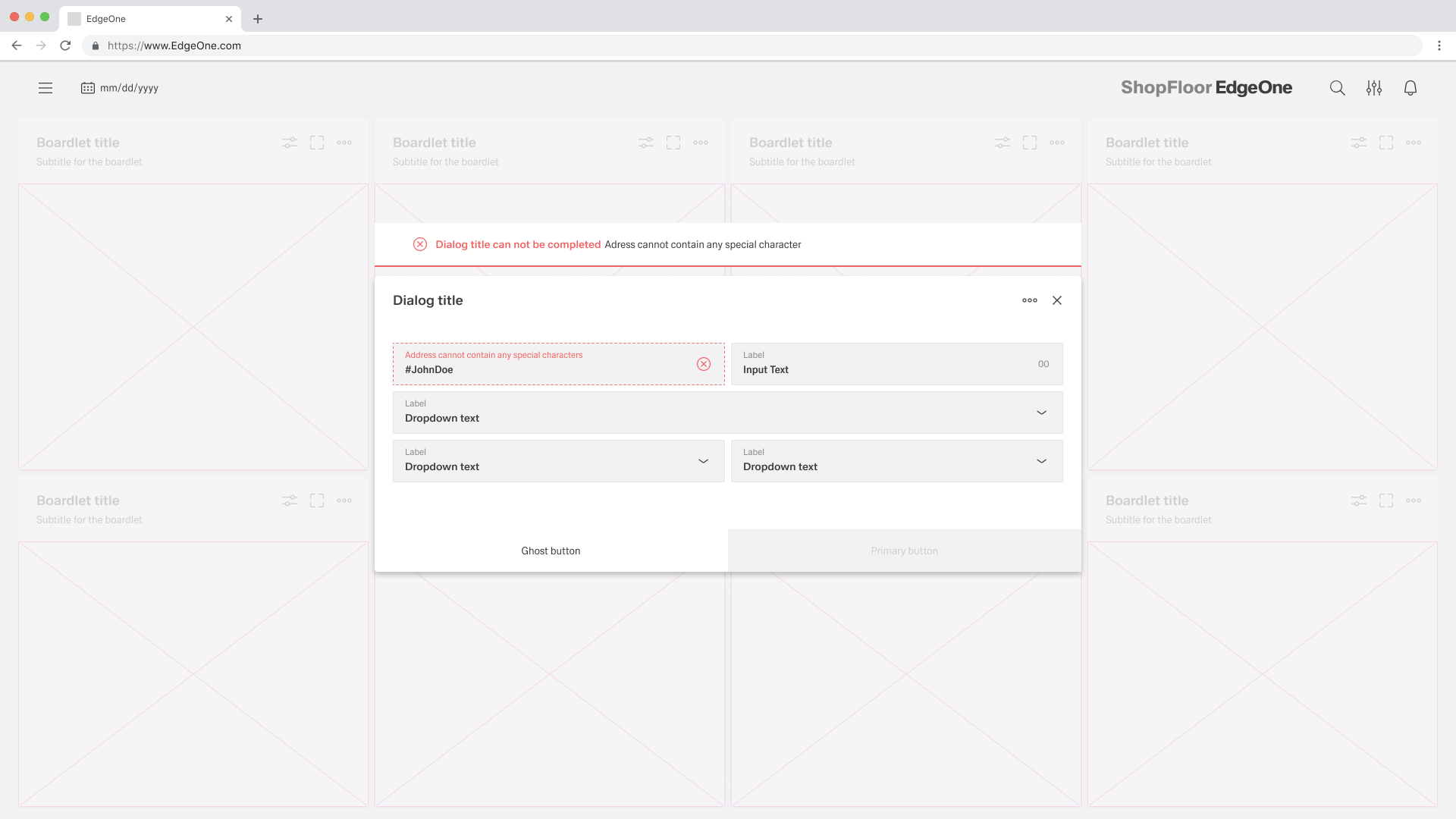 Error and Validation