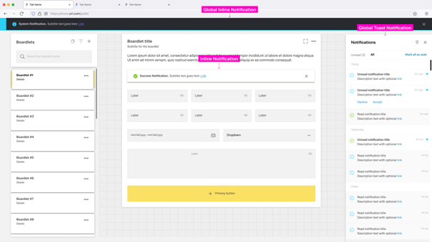 Global and Local Notification